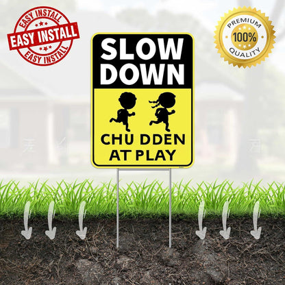 Custom UV Printed PP Plastic Sign Hollow Board Yard Sign W/ Stake