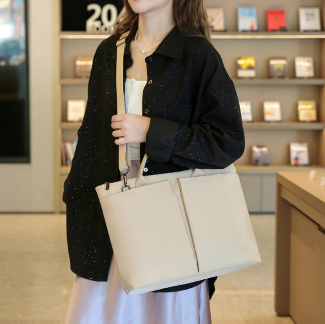 15.6" Laptop Bag Tote Bag Business Work Bag For Women With Carrying Handle And Shoulder Strap
