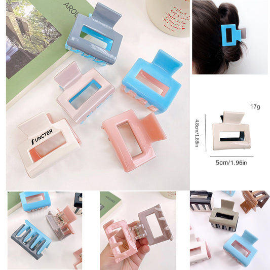 Color-blocked Small Acetate Hair Claw Clips