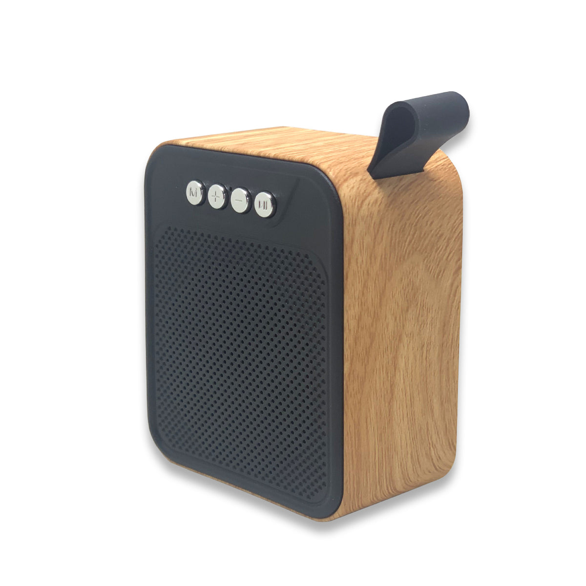 400 mAh Wood Grain Square Portable Mini Speaker