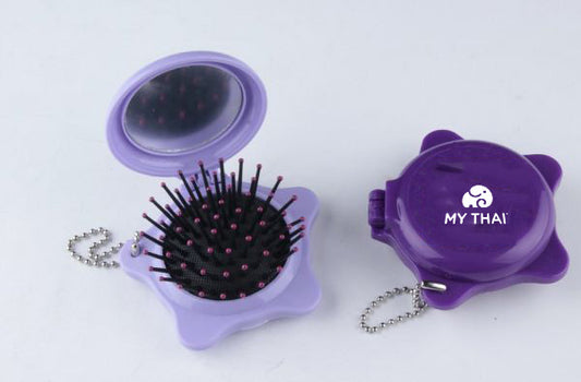 Star Foldable Makeup Mirror w/Comb