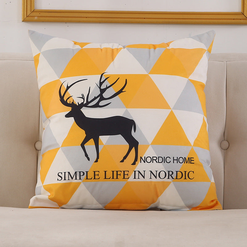 Full Printed 15.8 x 15.8" Premium Square Polyester Short Plush Throw Pillowcase W/Hidden Zipper
