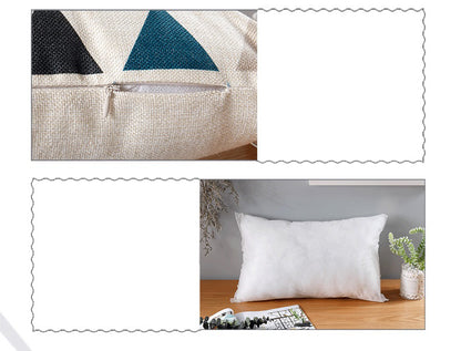 Full Printed 11.8 x 19.7" Premium Square Linen Throw Pillowcase With Hidden Zipper