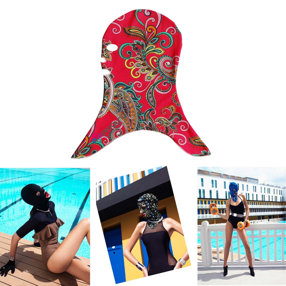 Anti-UV Sunscreen Diving Hats Face Mask Hat (Mixing Color)