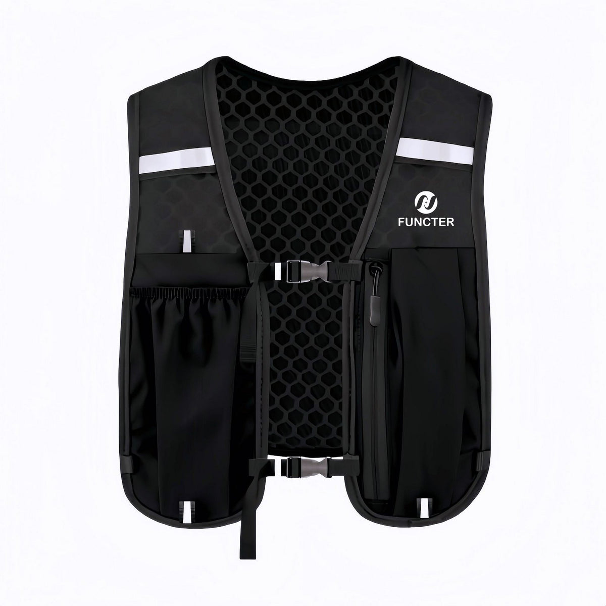 Outdoor Running & Hiking Vest Pack Trekking Storage Backpack W/ Reflective Strip