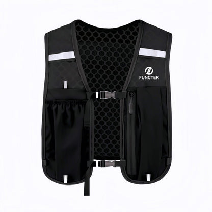Outdoor Running & Hiking Vest Pack Trekking Storage Backpack W/ Reflective Strip