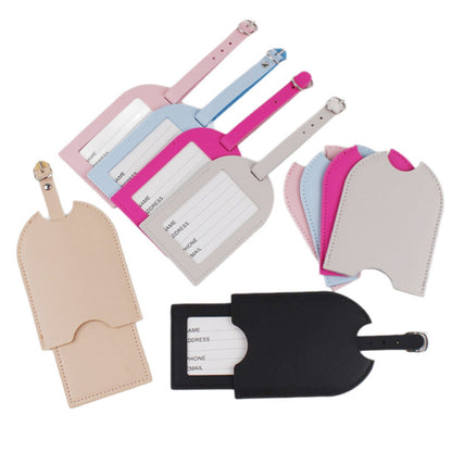 Slide-Out PU Leather Privacy Protection Suitcase Tag Bag Tag