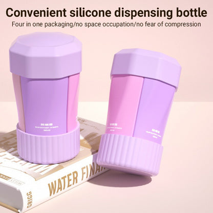 6.6 oz 4-In-1 Silicone Travel Bottles, Leakproof Refillable Toiletry Containers For Trip Luggage