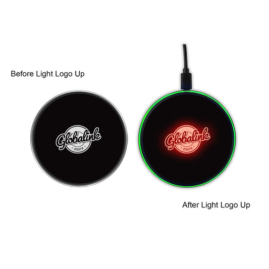 Flashing LED Light Up Wireless Charger (Red Light)