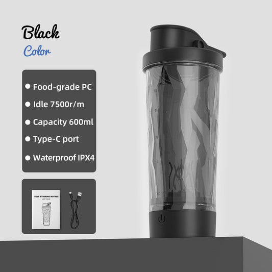600ML Electric Shaker Bottle USB Rechargeable Mixer Cup For Shakes And Meal Replacements
