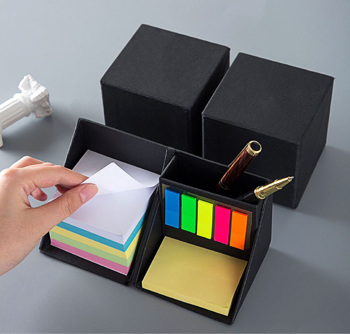 Creative Foldable Memo Box Sticky Note Set Pen Holder
