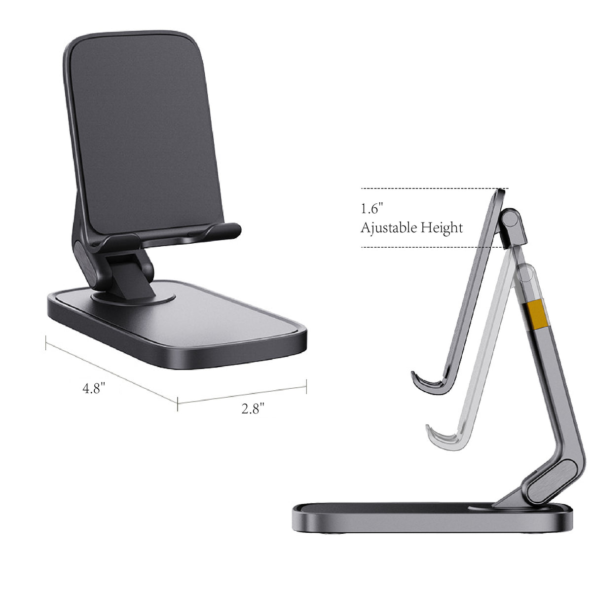 Foldable Adjustable Height Angle Phone Stand