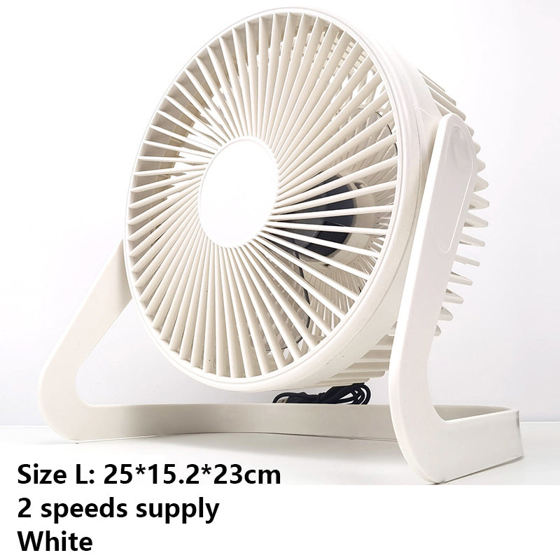 8" Plug-in Desk Fan USB Fan 2 Level Speed Adjustable Fan(Size L)