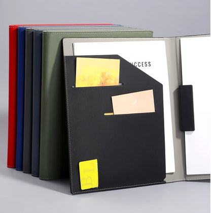 A4 Multi-Functional PU Document Organizer Folder W/Pen Loop