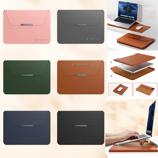 13" PU Leather Laptop Bag Multifunction