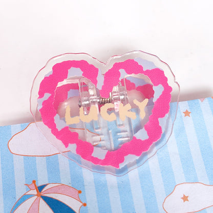Acrylic Paper Photo Album Memo Clip Bag Binder Sealing Clips Food Bag Clamp -Two Sides Printing