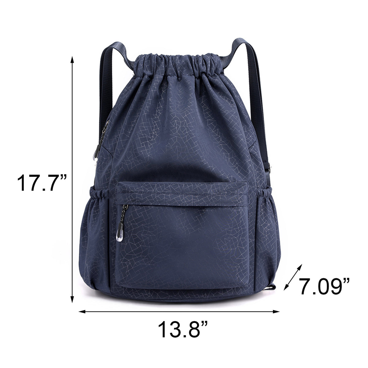 Waterproof Oxford Drawstring Backpack Sports Gym Bag-Size L