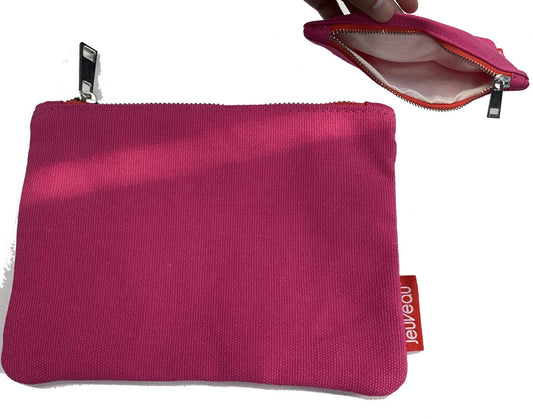 Canvas Zipper Pouch/Small Travel Makeup Bag