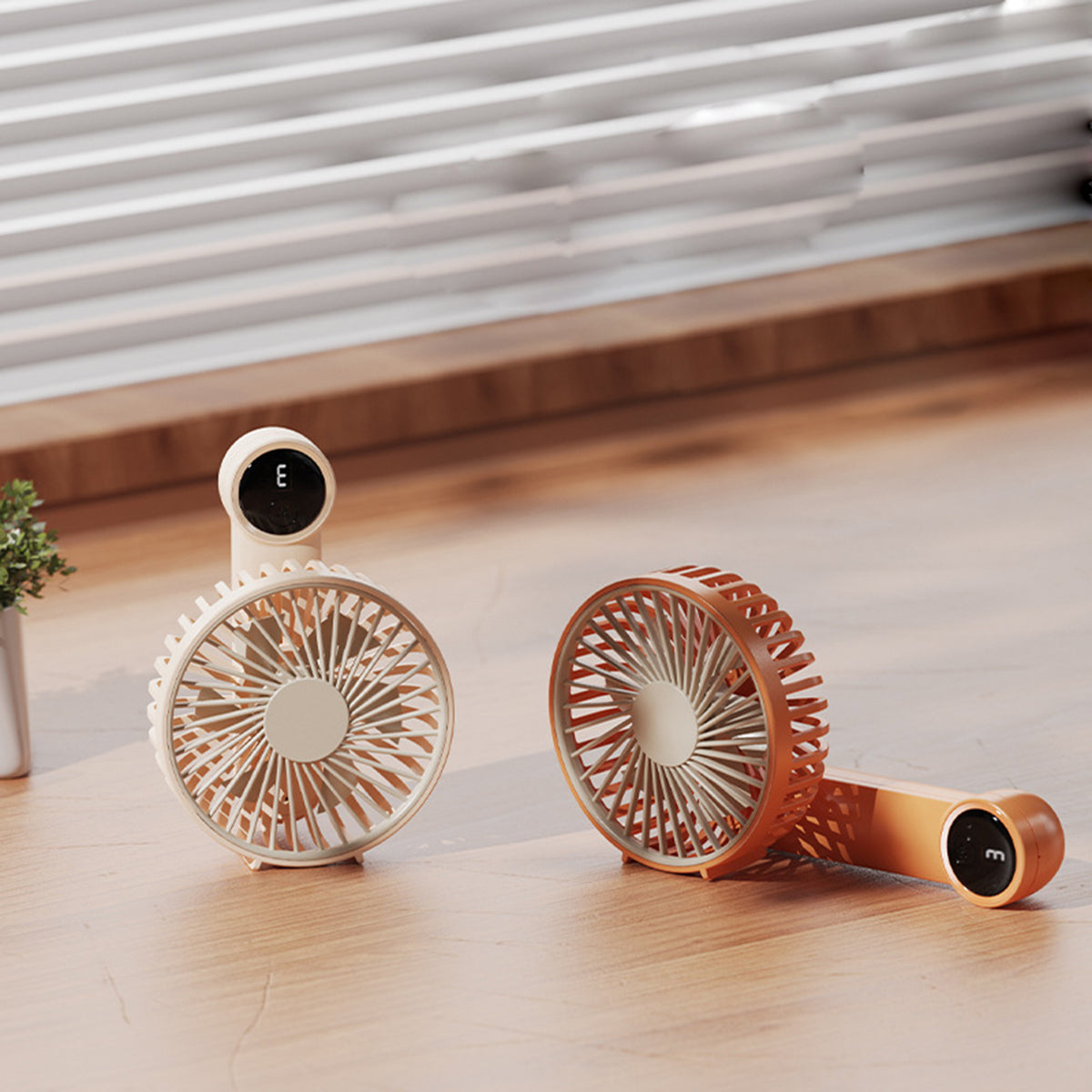 Desk Fan Portable Fan 3 Speed Adjustment w/ LED Display Screen