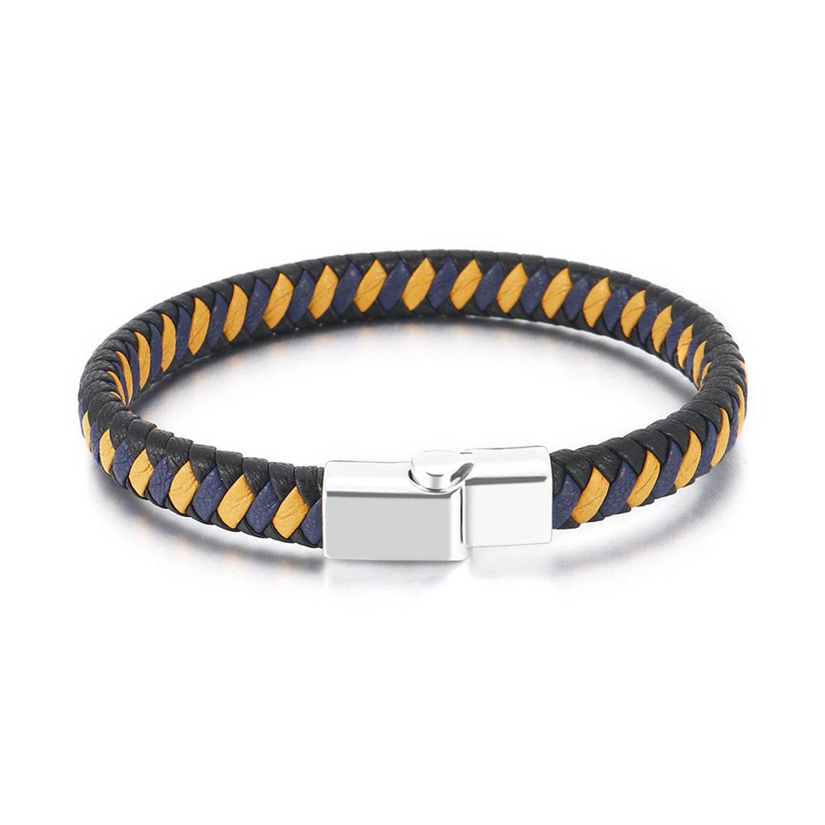 Woven PU Bracelet with Matel Closure