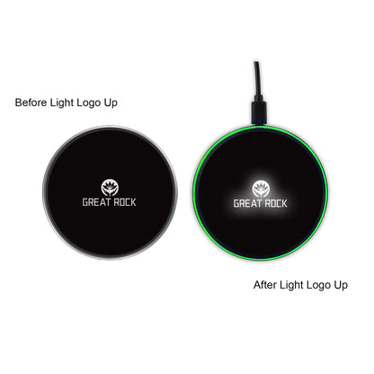 Flashing LED Light Up Wireless Charger (White Light)