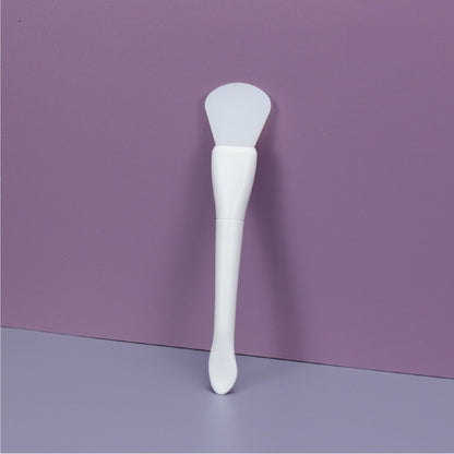 Plastic Handle Silicone Face Mask Fan-Shaped Brush with PVC Packing Soft Makeup Skin Care Tool
