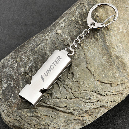 304 Stainless Steel Outdoor Survival Whistle Two Tube Whistle