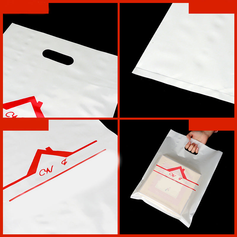 7.9"x13.8" 2.4mil Merchandise Bags W/ Die Cut Handle for Boutique Bag Shopping Clothes Packaging Bag
