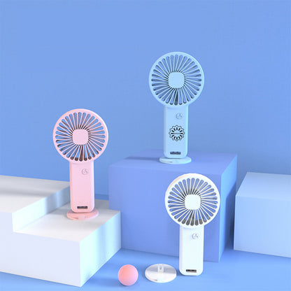 Mini USB Rechargeable Handheld Fan Phone Holder Desk Fan