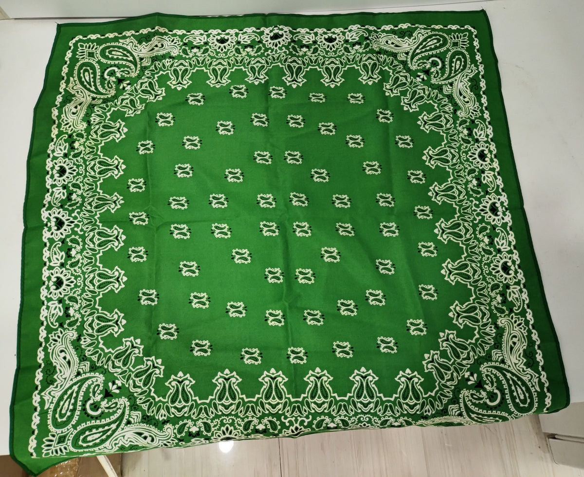 22'' x 22'' Twill Silk-like Fabric Bandanna W/Screen Printed Logo