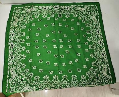 22'' x 22'' Twill Silk-like Fabric Bandanna W/Screen Printed Logo