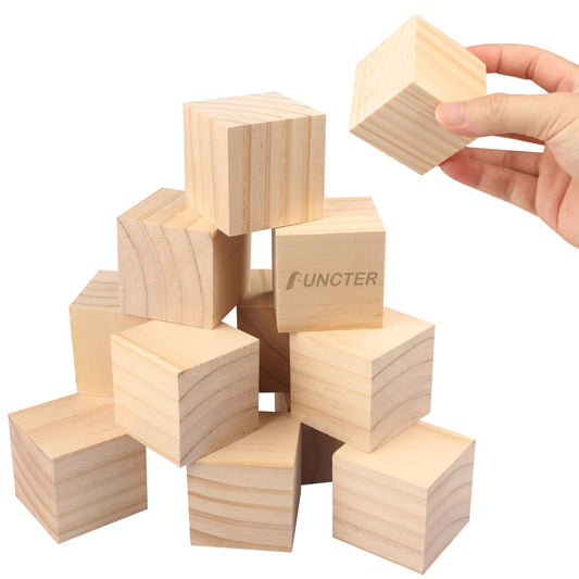 2.75" Natural Wooden Square Unfinished Wooden Blocks