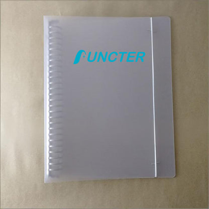 B5 Clear Hard Cover Round Ring Binders 26-Ring Binder Document Folder W/ Elastic Band