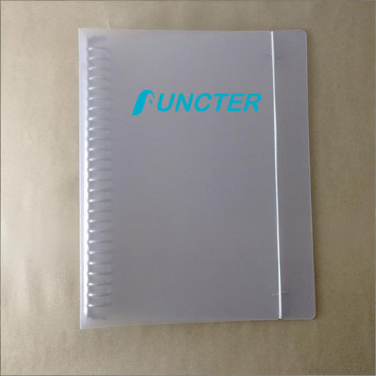 B5 Clear Hard Cover Round Ring Binders 26-Ring Binder Document Folder W/ Elastic Band