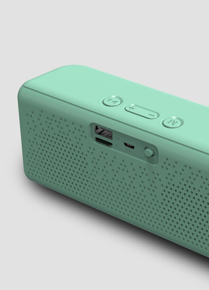 Square Portable Mini Speaker W/800 mAh Battery-Full Printed On Front