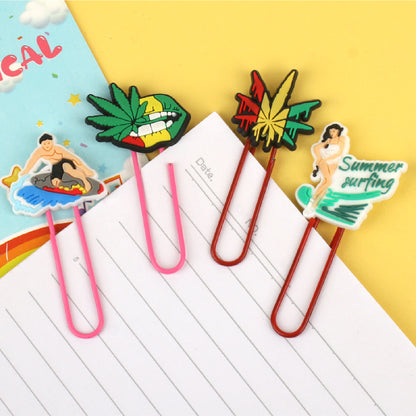 Surf Riding Bookmark Summer Surfing Paper Clip Paper Clasp