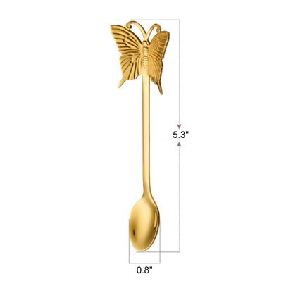 304 Stainless Steel Butterfly Hanging Spoon Coffee Tea Stirring Spoon