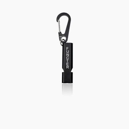 D Shape Carabiner Aluminum Alloy Whistle