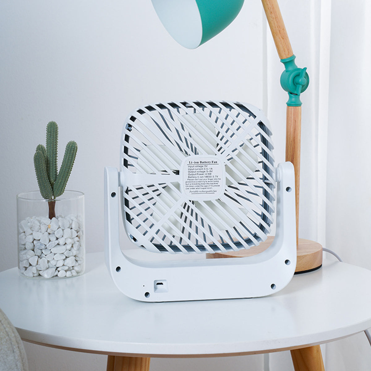 Portable Rechargeable Desktop Mini Table Handheld Fan-Size S