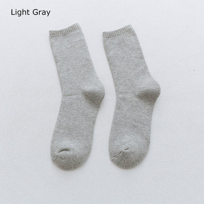 Men Casual Cotton Socks Mid-calf Length Socks For Adult Stretch Crew Socks Thick Warm Sock