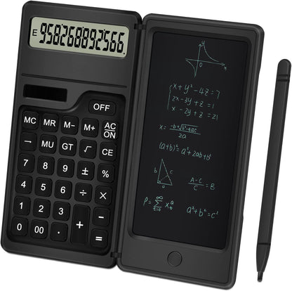 3" 1 Intelligent Folding Portable Scientific Counter Solar Calculator with LCD Writing Notepad