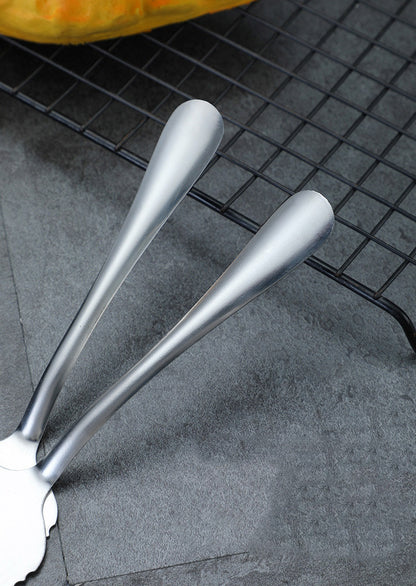 9.5" 304 Stainless Steel Silver Cake Spatula Baking Tools W/Teeth For Pie/Pizza/Cheese/Cake