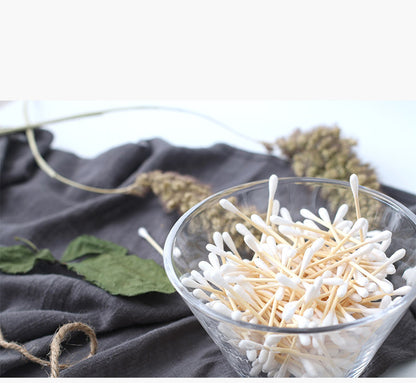 200pcs Biodegradable Bamboo Cotton Swabs Q-tip Cotton Buds(Drawer Type Package)