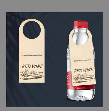 2.15'' X 5'' Paper Hotel Mineral Water Bottle Hang Tags