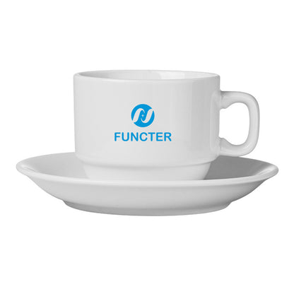 5 oz Pure White Ceramic Espresso Cups