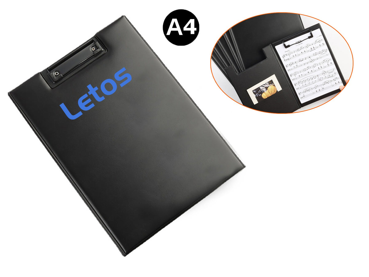 A4 PU Leather Padfolio Clipboard Folder Writing Pad Notepad Clip Boards