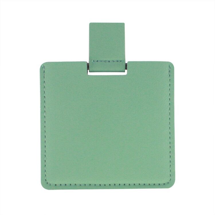 Shatterproof Stainless Steel Rectangle Makeup Mirror With PU Leather Cover