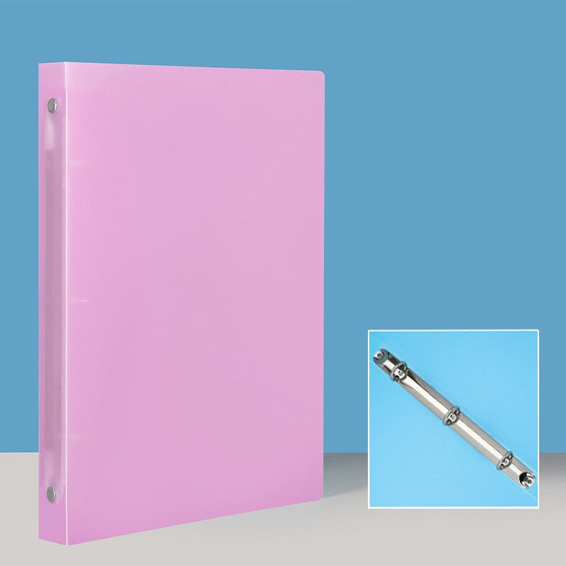 A4 Plastic 3-Ring Binder Document Organizer Folder Rounded Rings Binder