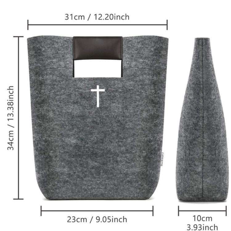 Rectangle Felt Tote Bag Shopping Bag W/Handler