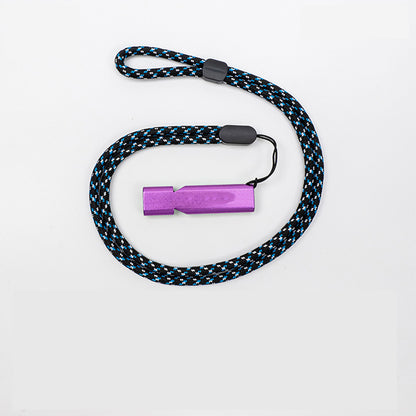 Lanyard Aluminum Alloy Whistle Emergency Survival Whistle W/ Lanyard